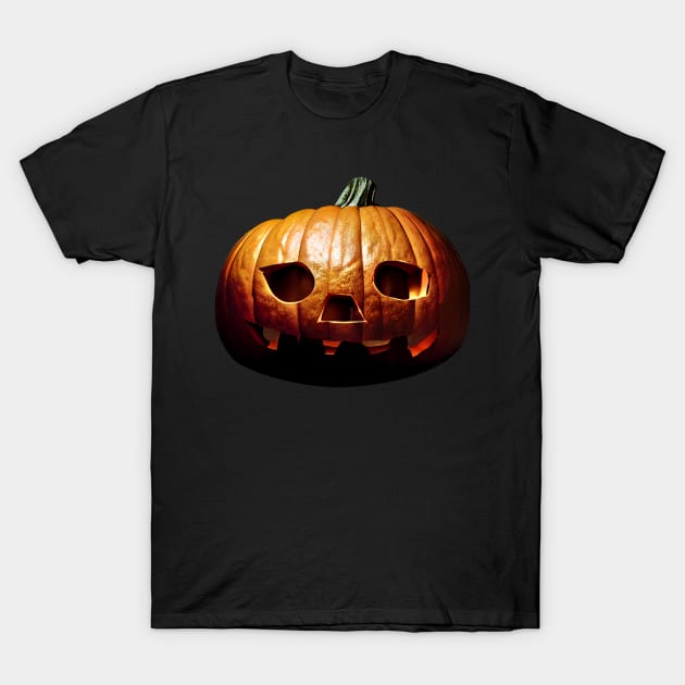 Scary Halloween Pumpkin Art T-Shirt by Lower Expectations